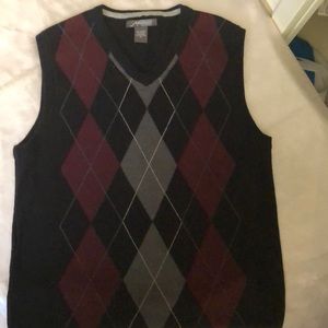 Oxford style V-neck sweater